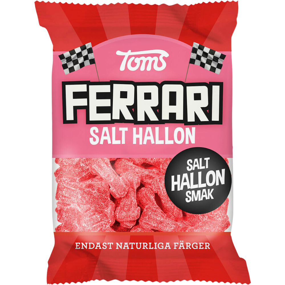 Chewy FERRARI Salty Raspberry Cars Candy Bags Wholesale Box By Toms