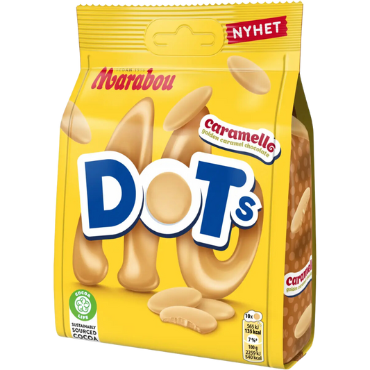 DOTs Caramel Milk Chocolate Snack Bags By Marabou