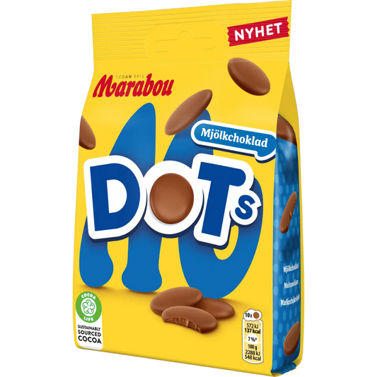 DOTs Milk Chocolate Snack Bags By Marabou