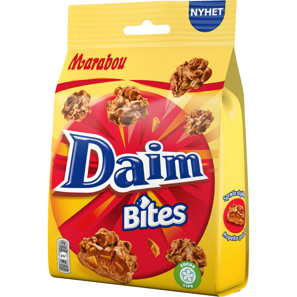 Daim Bites Chocolate Snack Bags By Marabou