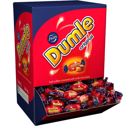 Dumle Original Individually Wrapped Caramel Candy Bulk Box Dispenser By Fazer