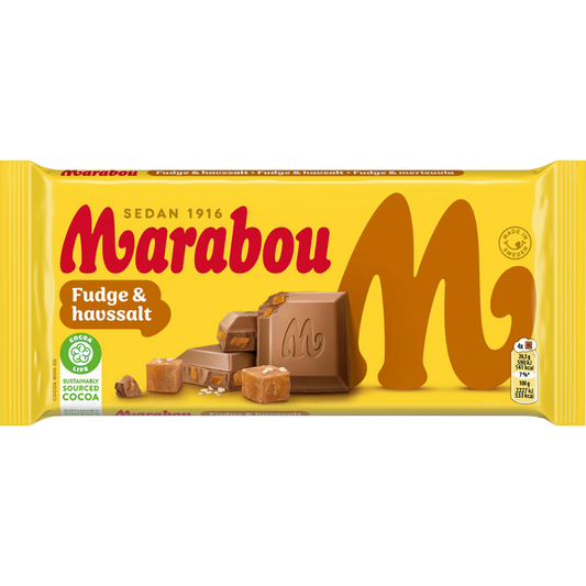 Fudge And Seasalt Milk Chocolate Bar Wholesale Box By Swedish Marabou