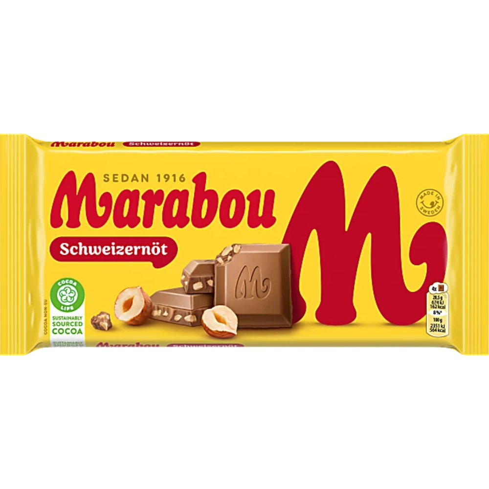 Hazelnut Milk Chocolate Bar Bulk Box By Swedish Marabou