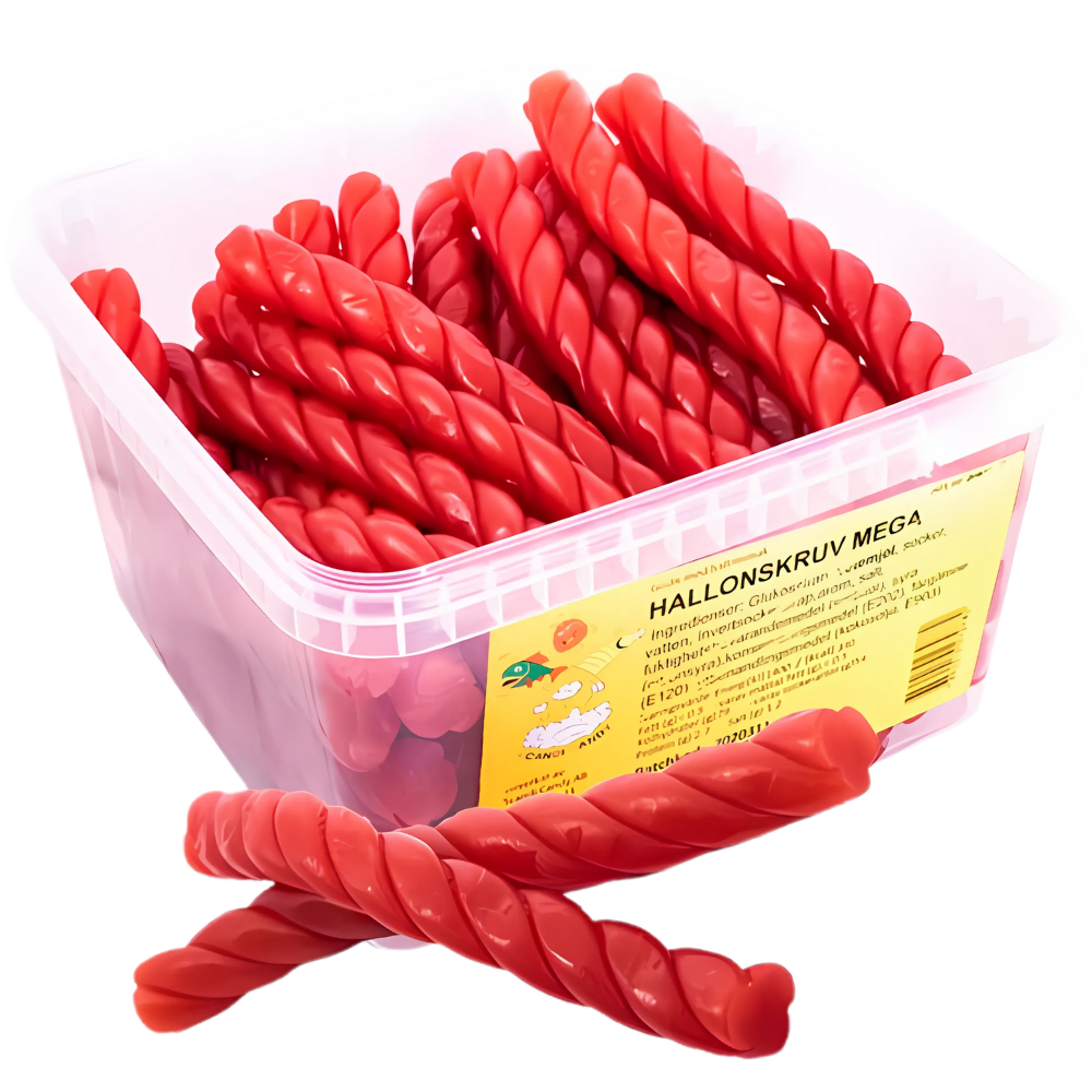 Mega Raspberry Screws Pick And Mix Bulk Box By Scandi Candy