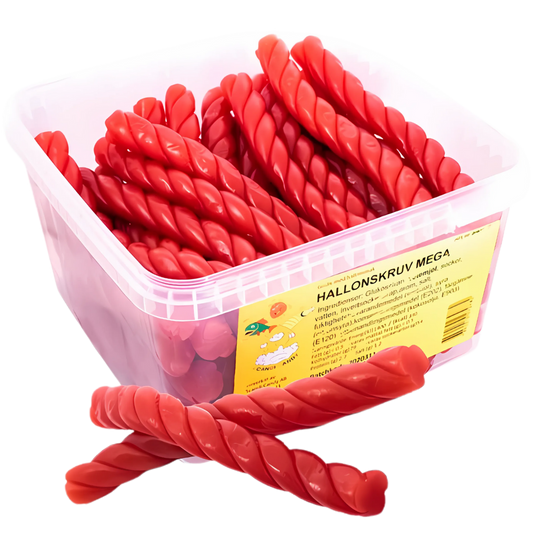 Mega Raspberry Screws Pick And Mix Bulk Box By Scandi Candy