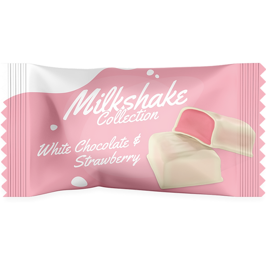 Milkshake Soft Fudge White Chocolate And Strawberry Individually Wrapped