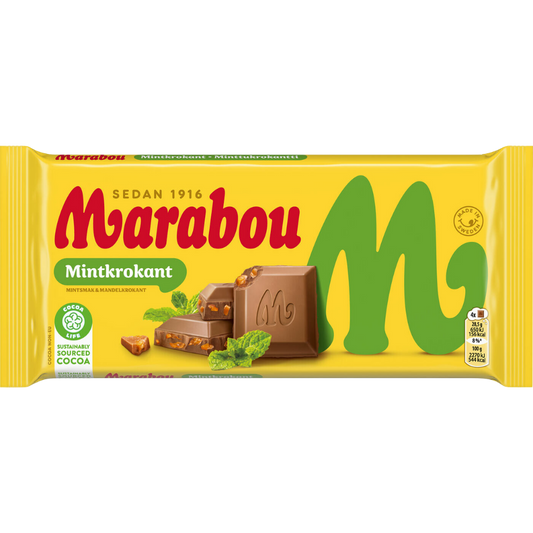 Mint Brittle Milk Chocolate Bar Wholesale Box By Swedish Marabou