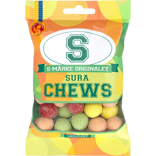 S-Marks Sour Chews (Box Of 18 Bags)