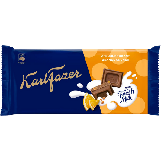 Orange Brittle Milk Chocolate Bar Wholesale Box By Fazer