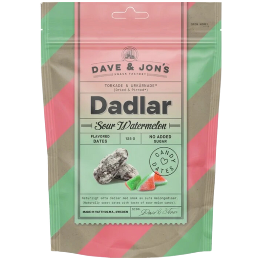 Pitted Sour Watermelon Dates Healthy Vegan Candy By Swedish Dave & Jon's