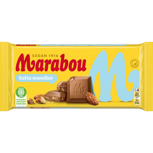 Salty Almonds Milk Chocolate Bar Wholesale Box By Swedish Marabou