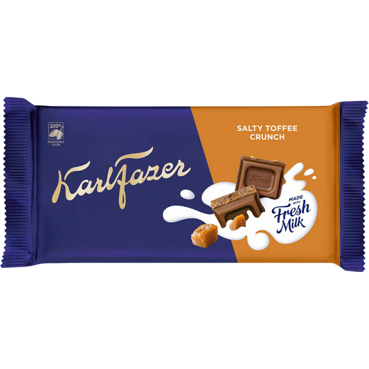 Salty Toffe Milk Chocolate Bar Wholesale Box By Fazer