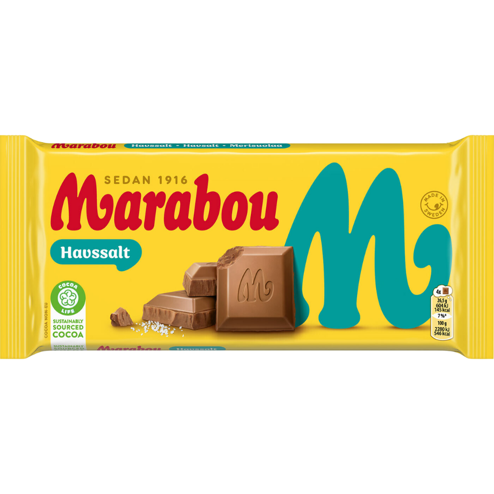 Seasalt Milk Chocolate Bar Wholesale Box By Swedish Marabou