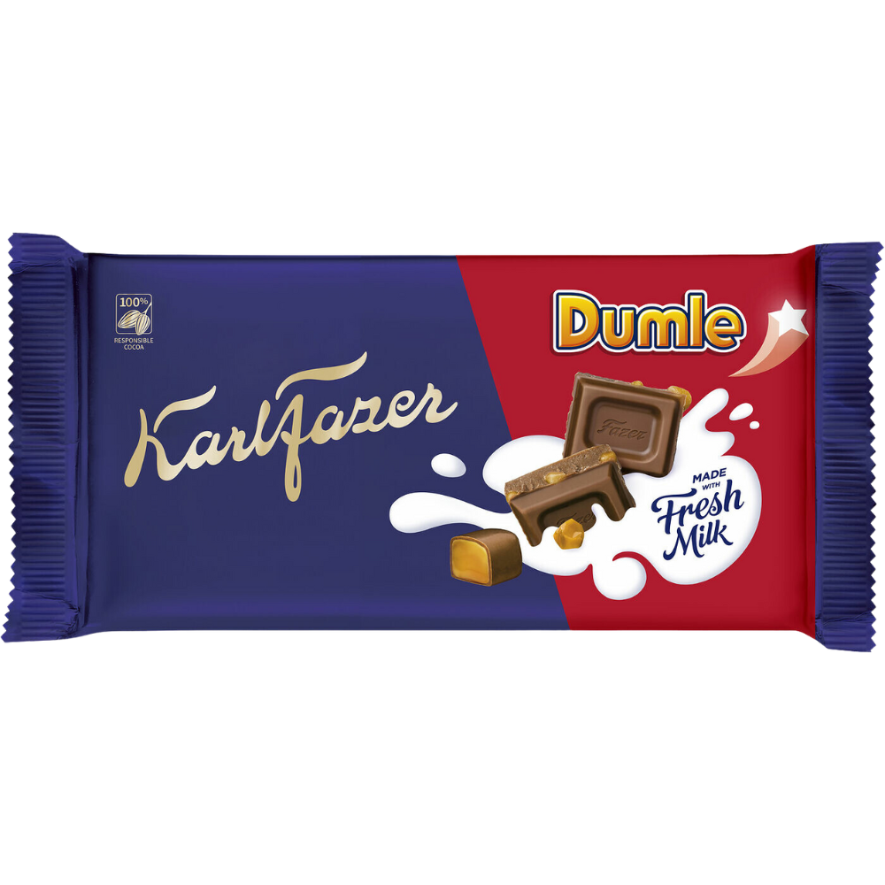 Smooth Dumle Caramel Milk Chocolate Bar Wholesale Box By Fazer