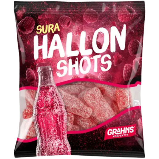 Sour Raspberry Shots Candy Bags Wholesale Box By Grahns