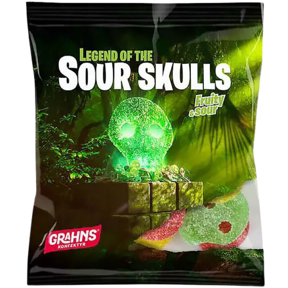 Sour Skulls Candy Bags Bulk Box By Grahns