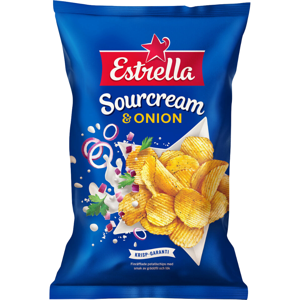 Sourcream And Onion Potato Chips Wholesale Box By Estrella