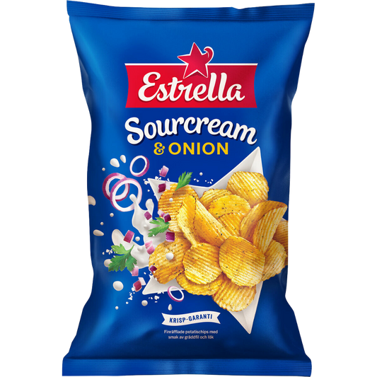 Sourcream And Onion Potato Chips Wholesale Box By Estrella