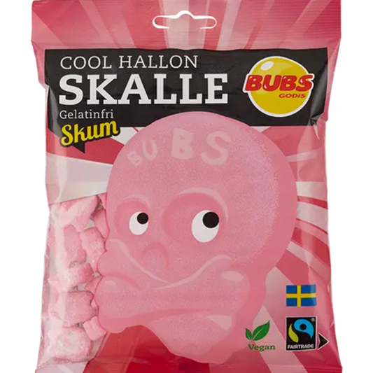 Vegan Cool Raspberry Skulls Foam Box By Swedish Bubs