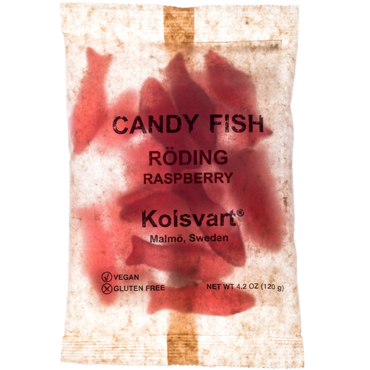 Vegan Raspberry Chars Swedish Fish Bulk Box By Kolsvart