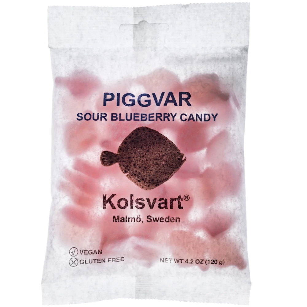 Vegan Sour Blueberry Turbots Swedish Fish Bulk Box By Kolsvart