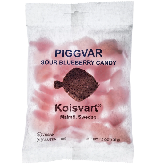 Vegan Sour Blueberry Turbots Swedish Fish Bulk Box By Kolsvart