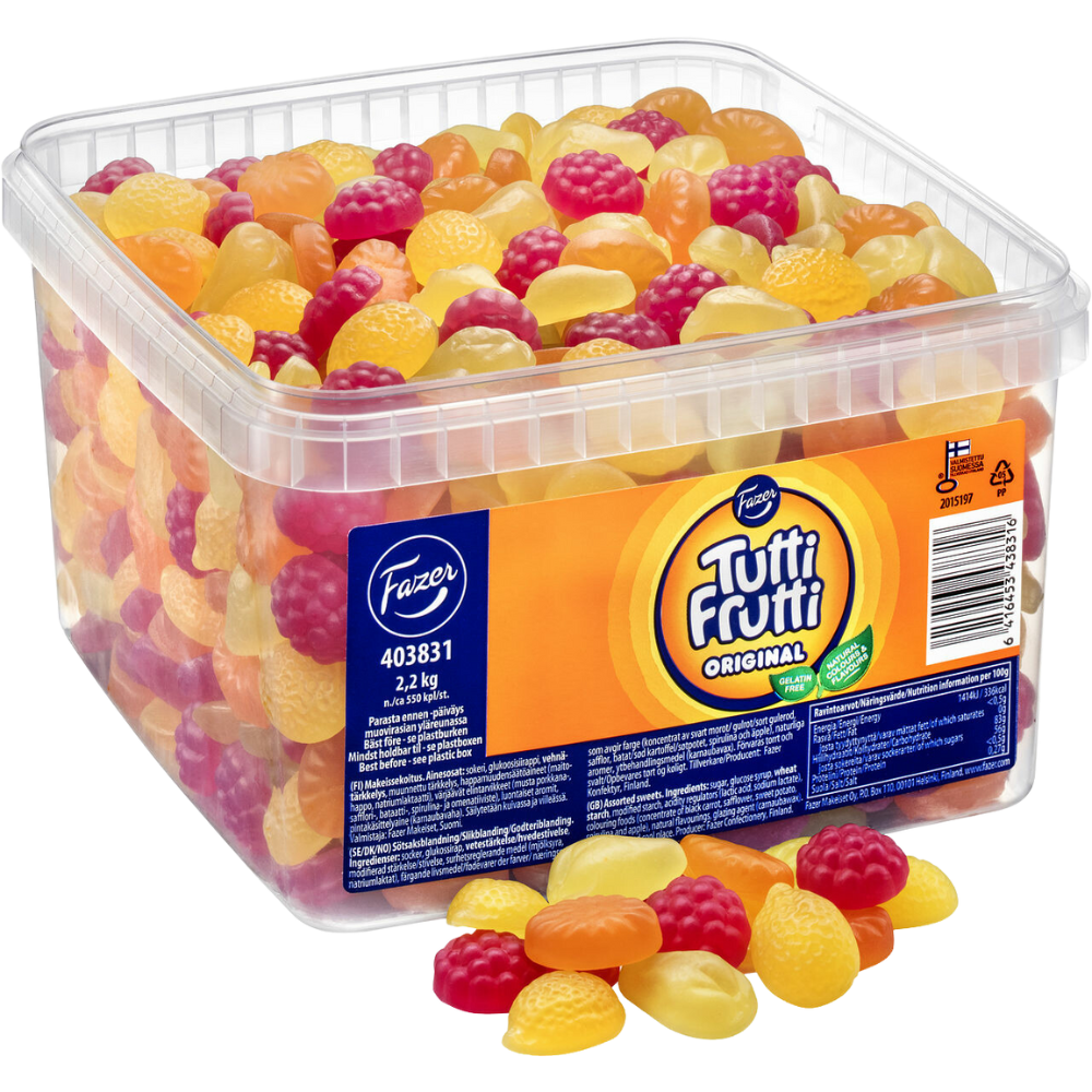 Vegan Tutti Frutti Original Pick And Mix Candy Bulk Box By Fazer