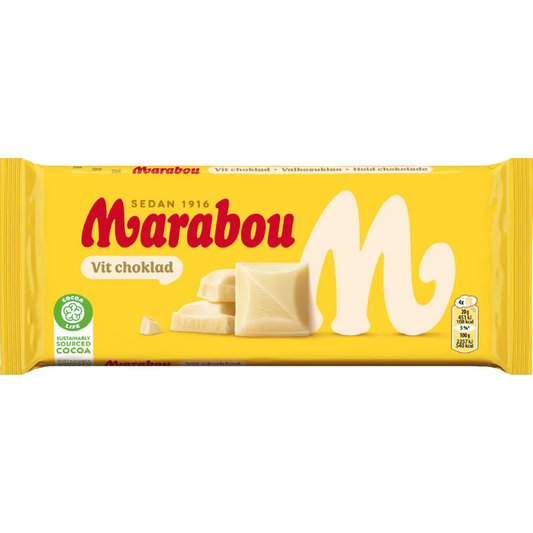 White Chocolate Bar Wholesale Box By Swedish Marabou