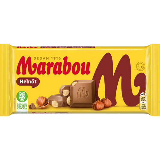 Whole Hazelnut Milk Chocolate Bar Wholesale Box By Swedish Marabou